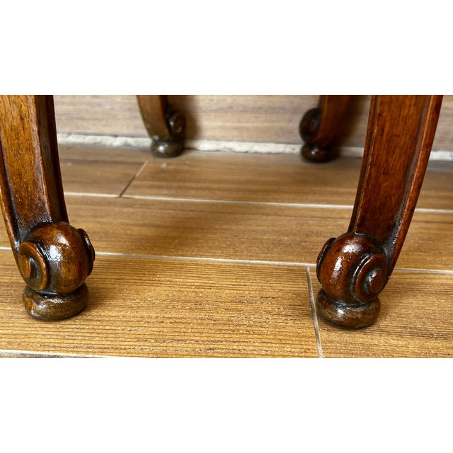 20th Century Pair of French Nightstands With One-Drawer and Cabriole Legs For Sale - Image 9 of 11