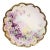Antique Hand Painted Vienna Austria Porcelain Cabinet Plate Purple Violets Gold For Sale
