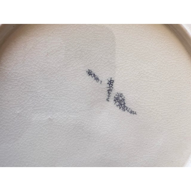 Ceramic Vintage Ucagco Hand Painted Apple Pear Textured Dessert Plates, Made in Usa- Set of 4 For Sale - Image 7 of 12