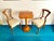 Pretty sewing table with 2 elegant Biedermeier armchairs