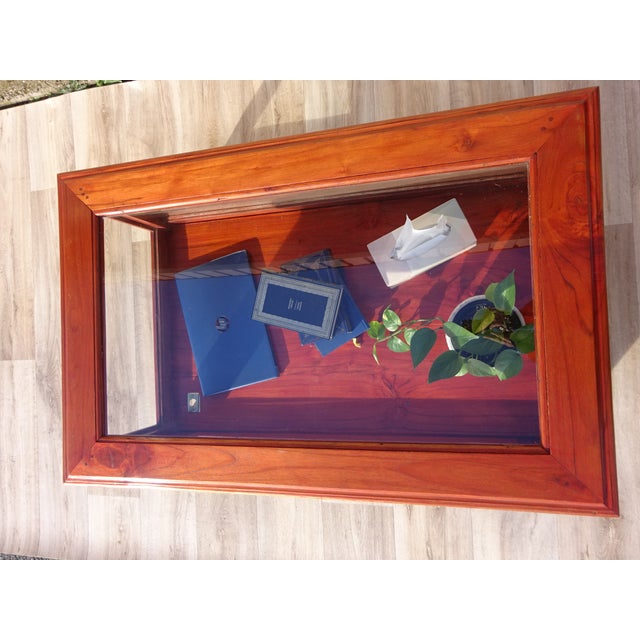Wood Display Cabinet with Exotic Wood Structure For Sale - Image 7 of 17