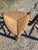 Vintage Triangular Tripod Wood and Straw Stools, 1950, Set of 4 For Sale - Image 4 of 9