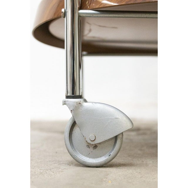 Space Age Cart in Chromed Steel and Plastic, 1970s For Sale - Image 6 of 12