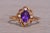 The Aveline: Amethyst and Diamond Ring in 14K Yellow Gold For Sale - Image 4 of 11
