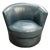 Bradington Young Teal Blue Leather Swivel Chair - Teal For Sale