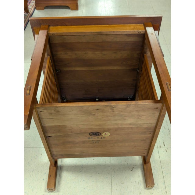 Arts & Crafts Stickley Harvey Mission Cherry Wood Lamp Table For Sale - Image 3 of 13