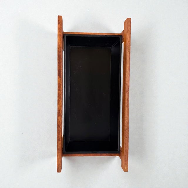 Wood Floating Planters in the style of Aksel Kjersgaard, Denmark, 1960s, Set of 2 For Sale - Image 7 of 11