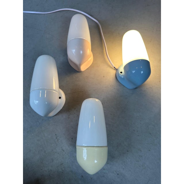 Wall Lamps in Pastel Colors by Wilhelm Wagenfeld, Set of 4 For Sale - Image 9 of 18