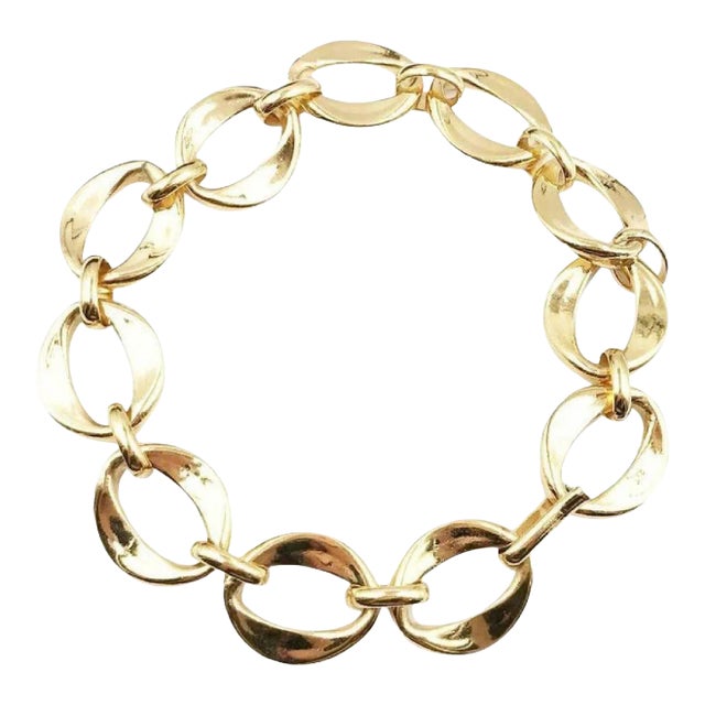 ★VINTAGE HOLLYWOOD★ Chain Ring Necklace_VH2533NE073M Vintage Chanel Gold Plated Ring Necklace | Chairish