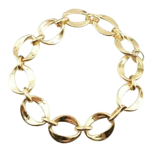 Vintage Chanel Gold Plated Ring Necklace