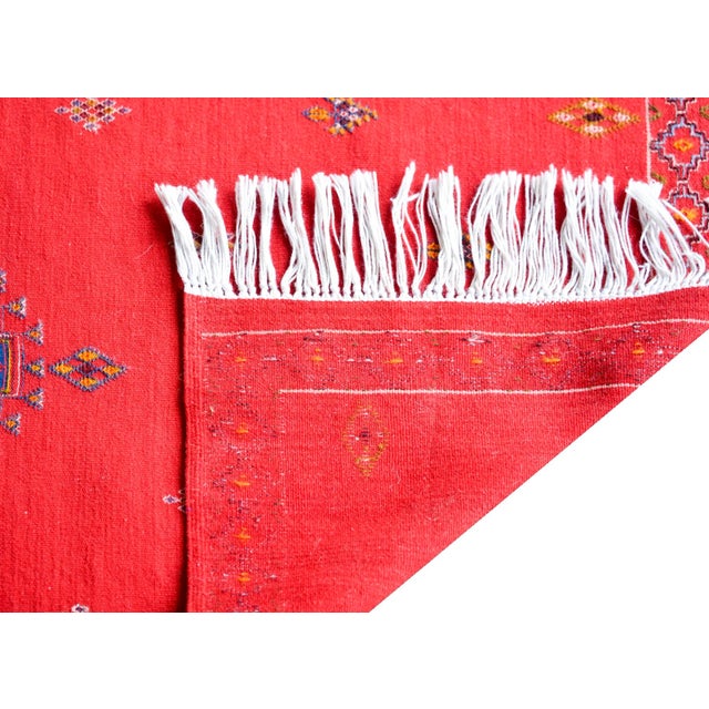 Vintage Moroccan Flatweave Rug For Sale - Image 9 of 11