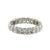 18k White gold eternity band with 21 colorless natural oval brilliant diamonds weighing 4.07 carats. 3.70g