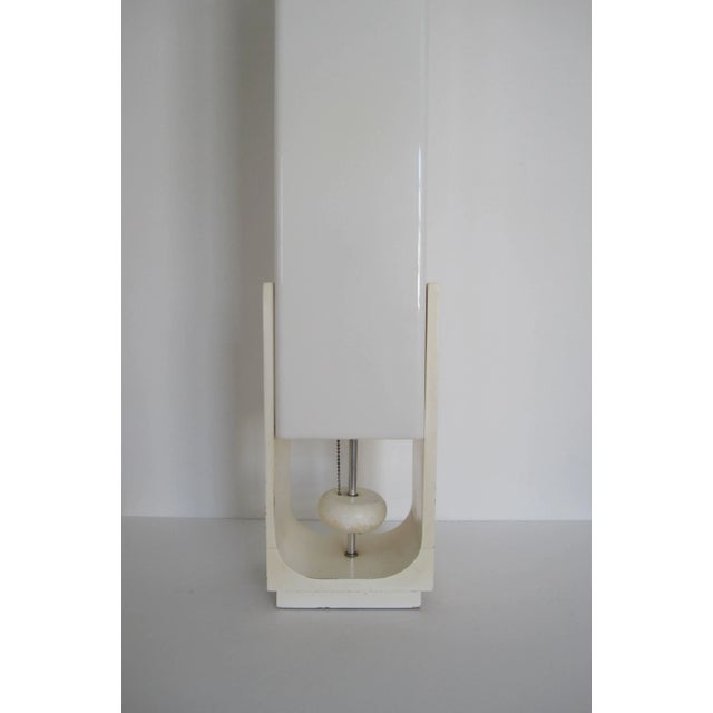 Modern White Acrylic Table Lamp, ca. 1960s For Sale - Image 9 of 13
