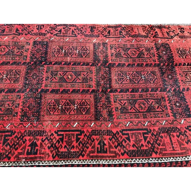 Antique Turkmen Belutch Afghan Rug For Sale - Image 9 of 18