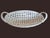 Ceramic Trompe Loleil Ceramic Woven Basket Tray With Handles For Sale - Image 7 of 16