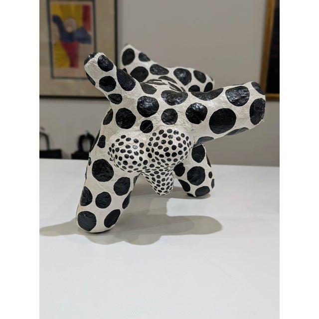 Paper Debbie Edgers Sturges Abstract Papier-Mâché Dog Sculpture For Sale - Image 7 of 10