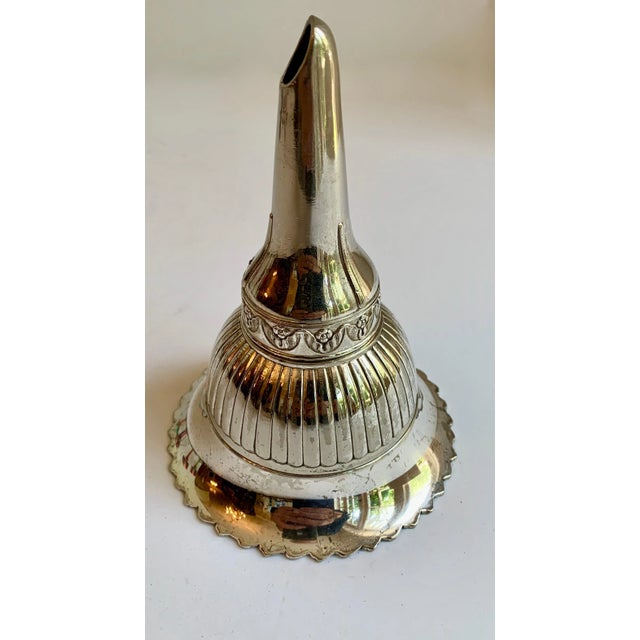 Silver Plate Wine Bar Funnel For Sale - Image 12 of 13