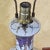 Vintage Chinoiserie Porcelain Table Lamp With Floral Garden Motif on Wood Base For Sale - Image 13 of 18