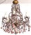 Vintage Gilded Metal Murano Glass Drop Chandelier, 1940s, in Very Good conditions. Designed 1920 to 1949 I have official...