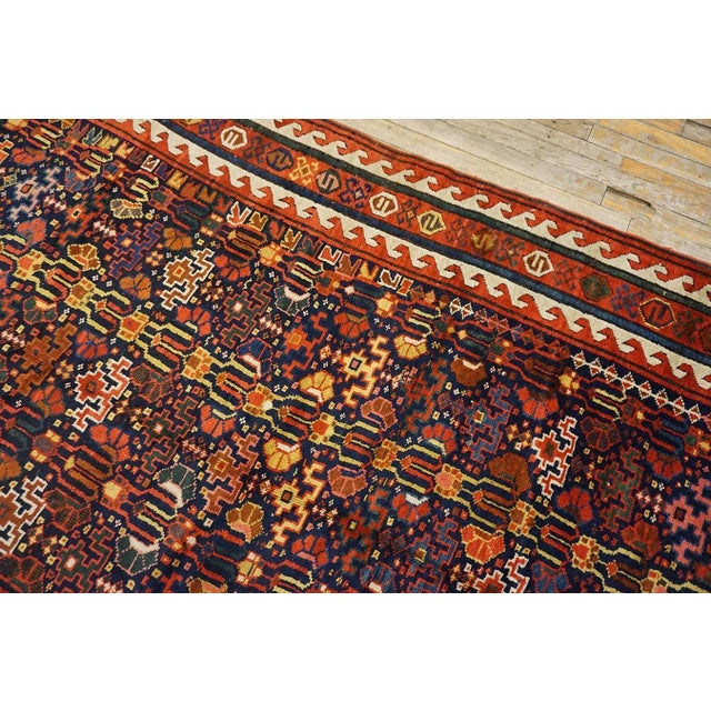 19th Century W Persian Sauj Bulak Carpet For Sale - Image 11 of 12