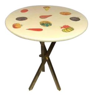 Mid-Century Modern Piero Fornasetti Autumn Gourds Tripod Table