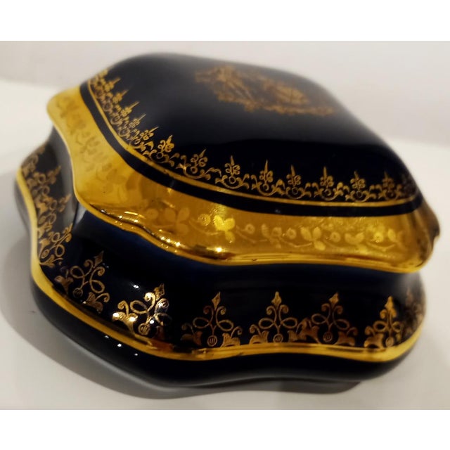 Vintage Limoges Porcelain Jewelry Box, 1940, Set of 2 For Sale - Image 10 of 10