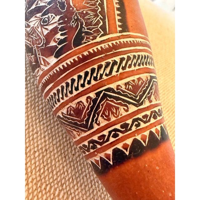 Beautiful and intricate Peruvian Mate Burilado – Finely Hand-Carved and Incised Gourd, This is a magnificent vintage...