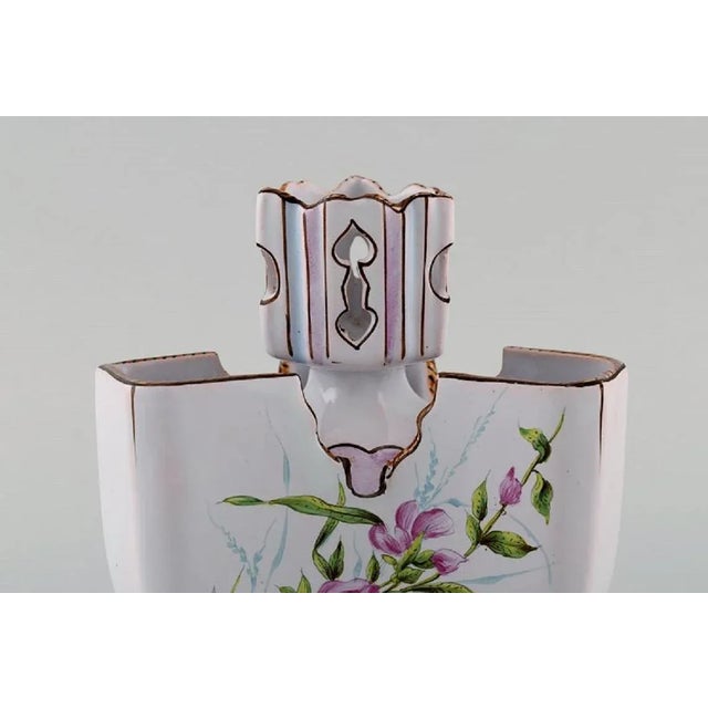 Antique Faience Flower or Herb Pot by Emile Gallé for St. Clement, Nancy For Sale - Image 5 of 9