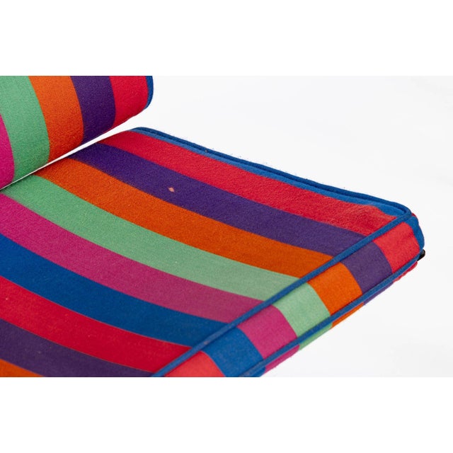 Mid Century Sofa Compact Eames for Herman Miller, Alexander Girard Striped Fabric, 1970s For Sale - Image 14 of 18
