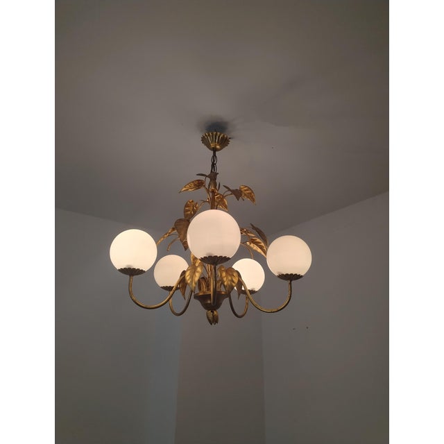 Mid-Century Modern Italian Hollywood Regency Chandelier by Hans Högl, 1960s For Sale - Image 3 of 11