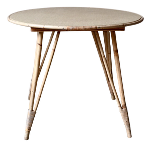 Bohemian Rattan Side Table, 1960s