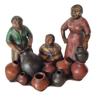 Peruvian Terracotta Sculpture, 1970s For Sale