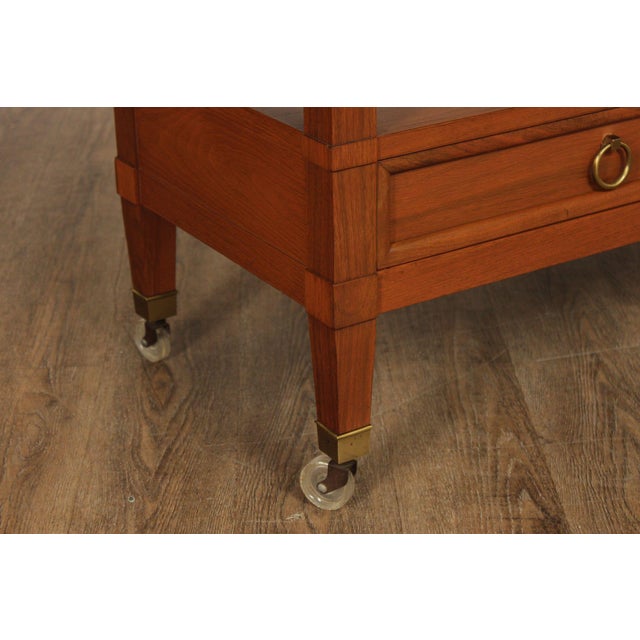 Baker Furniture Milling Road Directoire Style Walnut Rolling Server For Sale - Image 12 of 18