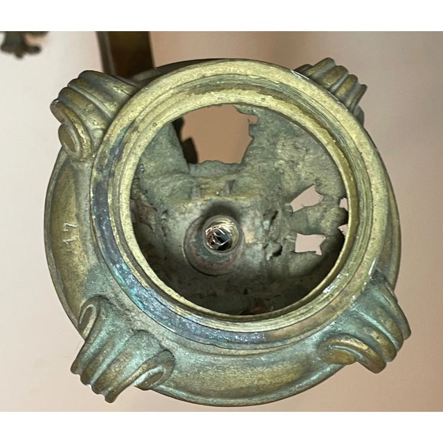 Large Antique 1800's Ornate Victorian Bronze Wall Sconce Fixture Candle Holder For Sale - Image 16 of 16