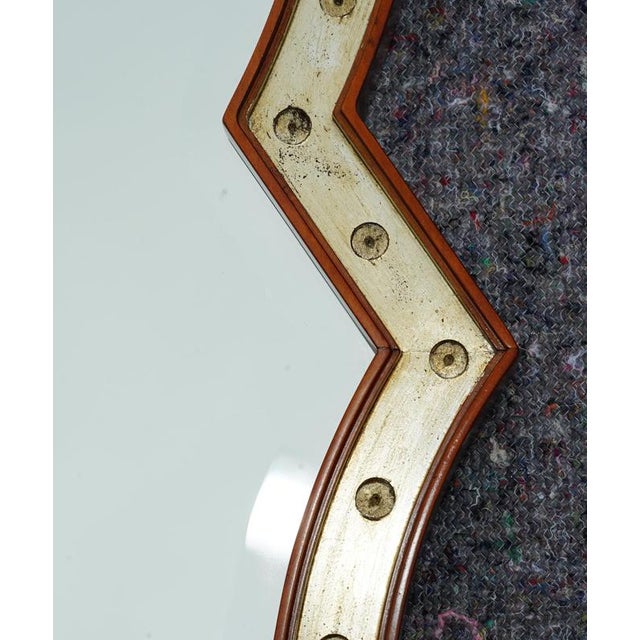 Large Cherry Wood Gold Leaf Framed Wall Mirror by Grange Paris, France For Sale - Image 9 of 13