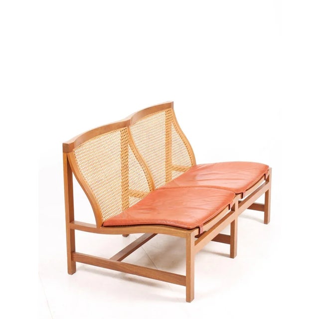 1980s Mid-Century Danish Mahogany & Leather Sofa by Rud Thygesen & Johnny Sørensen for Magnus Olesen For Sale - Image 5 of 10