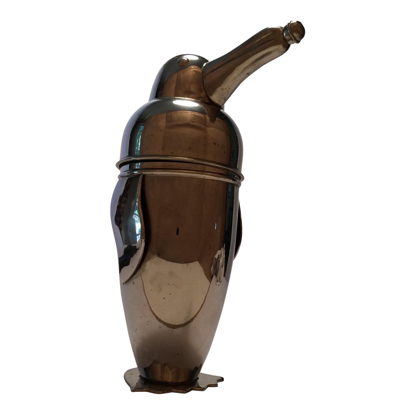 Vintage Plated Brass Penguin Cocktail Shaker Chairish