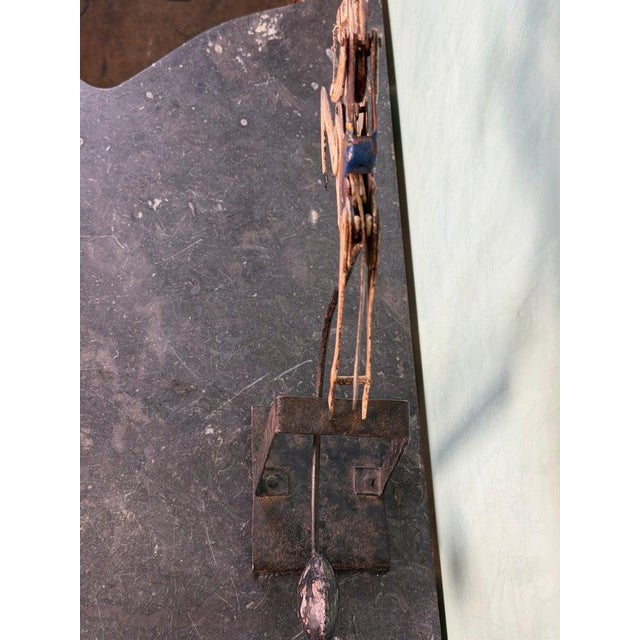 Vintage Folk Art Cowboy on Horse Balancing Sculpture For Sale - Image 9 of 11