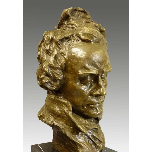 Unknown, Beethoven Bust, Gilt Bronze For Sale - Image 3 of 5