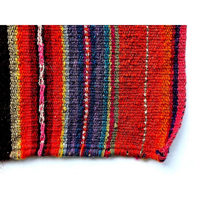 Vintage Peruvian Aguayo Manta Textile/Saddle Blanket For Sale - Image 10 of 13