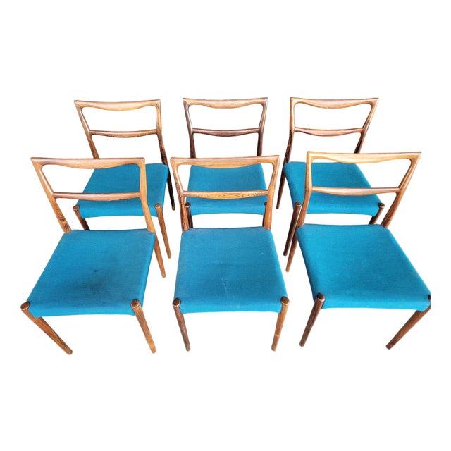 Rosewood Dining Chairs by H. W. Klein for Bramin Denmark 1960's - Set 6 For Sale