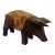 Vintage Hand-Carved Wood Pig Folk Art Sculpture For Sale