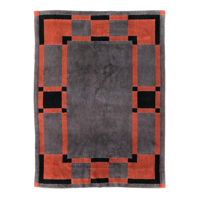 Galerie Shabab Collection Mid-20th Century Handmade French Art Deco Accent Rug For Sale