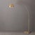 Mid-Century Modern 1960s Half Dome Mid Century Brass Floor Lamp - 92" Modern Arc Lamp, All-Metal Shade, Dimmable, Living Room For Sale - Image 3 of 7