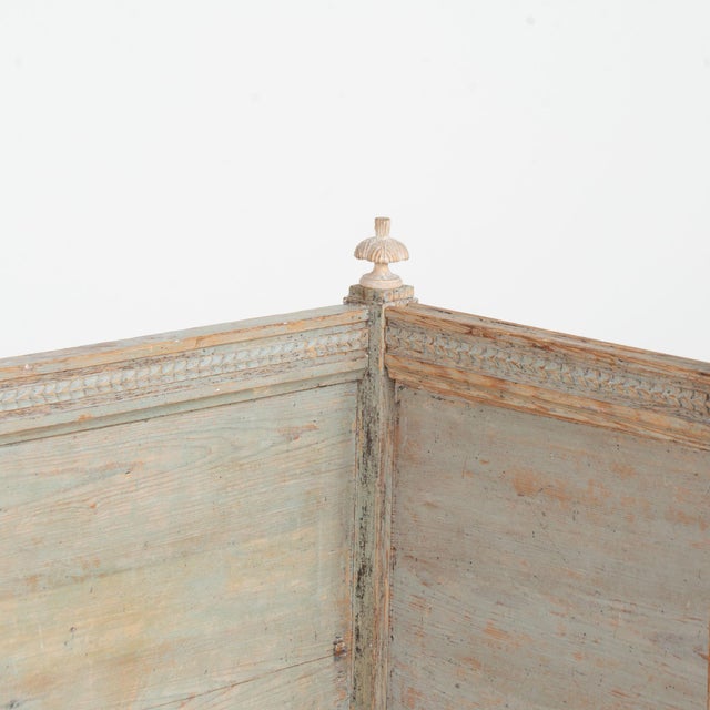 Early 19th Century Swedish Original Painted Gustavian Narrow Bench For Sale - Image 14 of 17