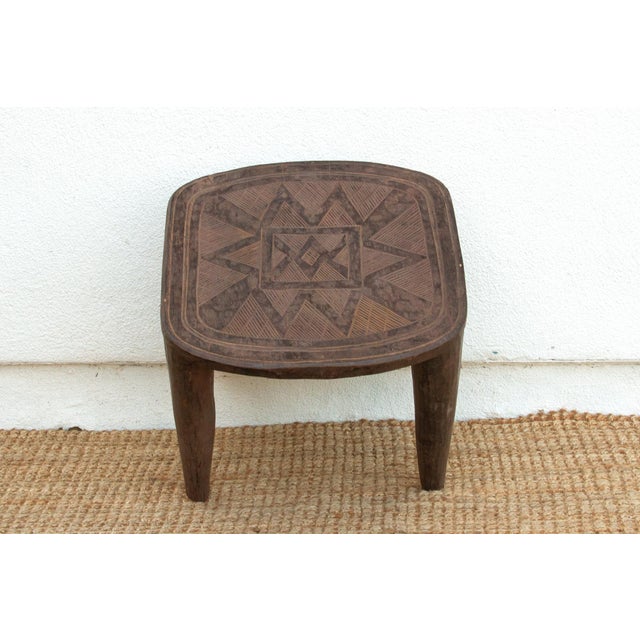 Wood Carved Nupe Ceremonial Side Table For Sale - Image 7 of 8