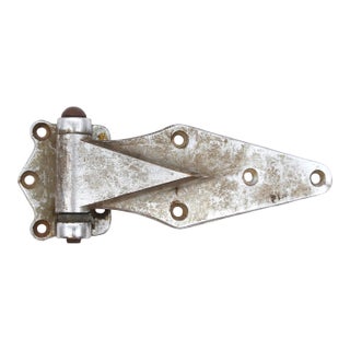 Vintage 7.5 In. Kason Nickel Plated Brass Ice Box Hinge For Sale