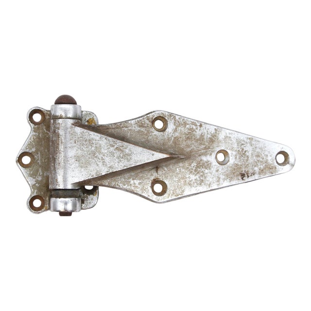 Vintage 7.5 In. Kason Nickel Plated Brass Ice Box Hinge For Sale