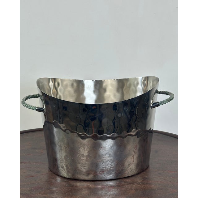 Silver Silver Metal Champagne Bucket, 2000s For Sale - Image 8 of 11