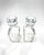 Transparent Vintage Cut Crystal Square Decanters With Octagonal Stoppers - a Pair For Sale - Image 8 of 9